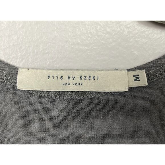 7115 by SZEKI New York Gray Linen Sleeveless Midi Dress Women's Size Medium - Picture 4 of 10